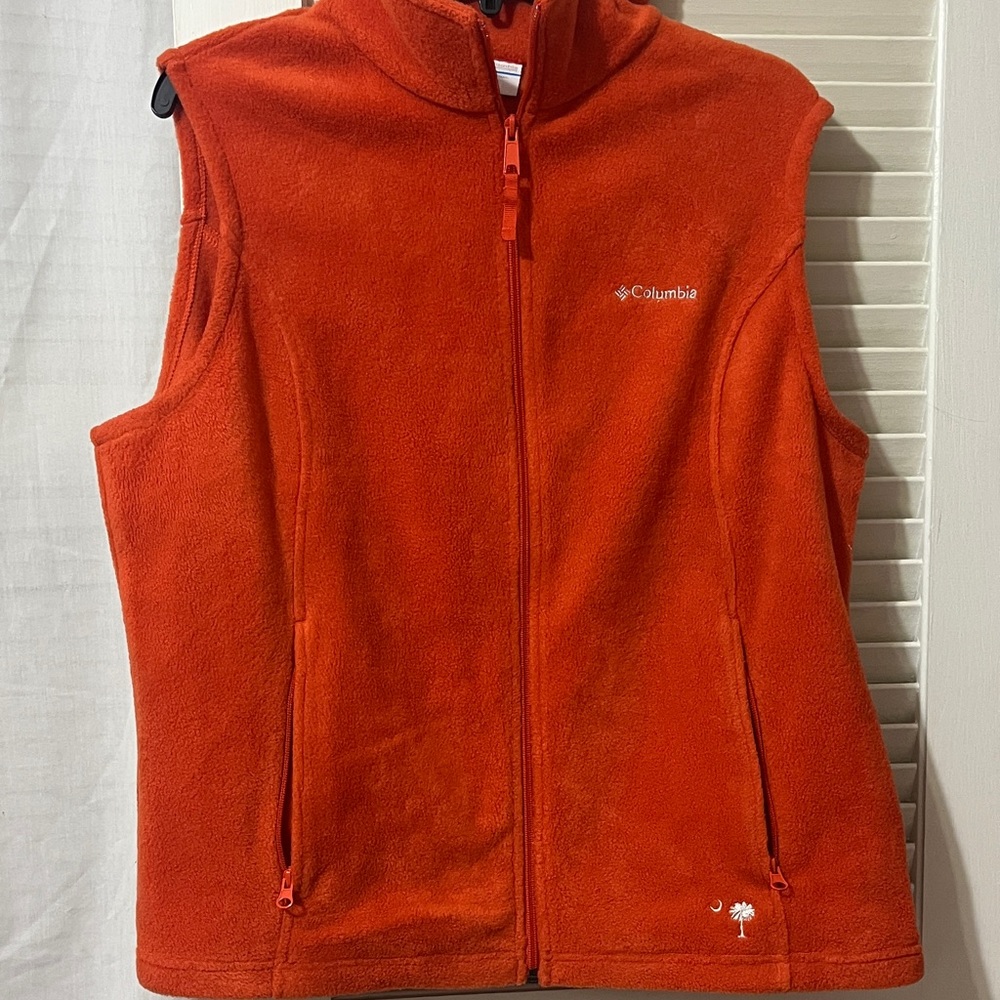 Columbia Bright Orange Fleece Vest